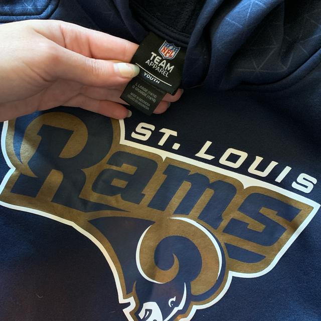 ST LOUIS RAMS Hoodie Sweatshirt Mens Large NFL Team - Depop