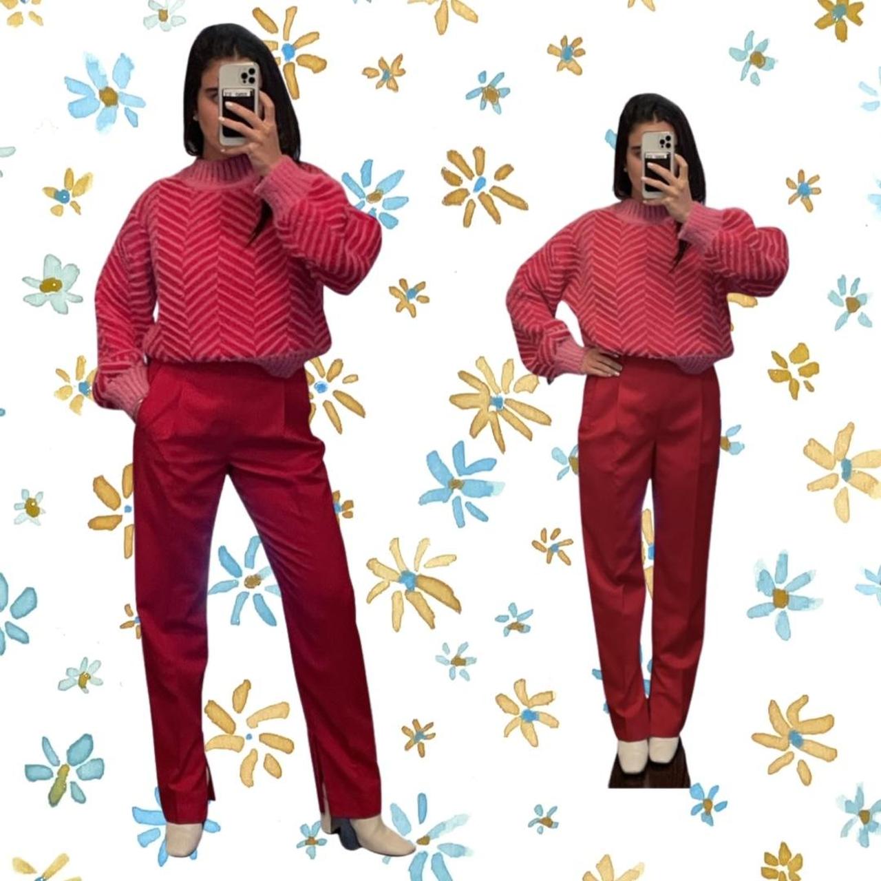 The Real Real, one of a kind. red pinstripe high... Depop