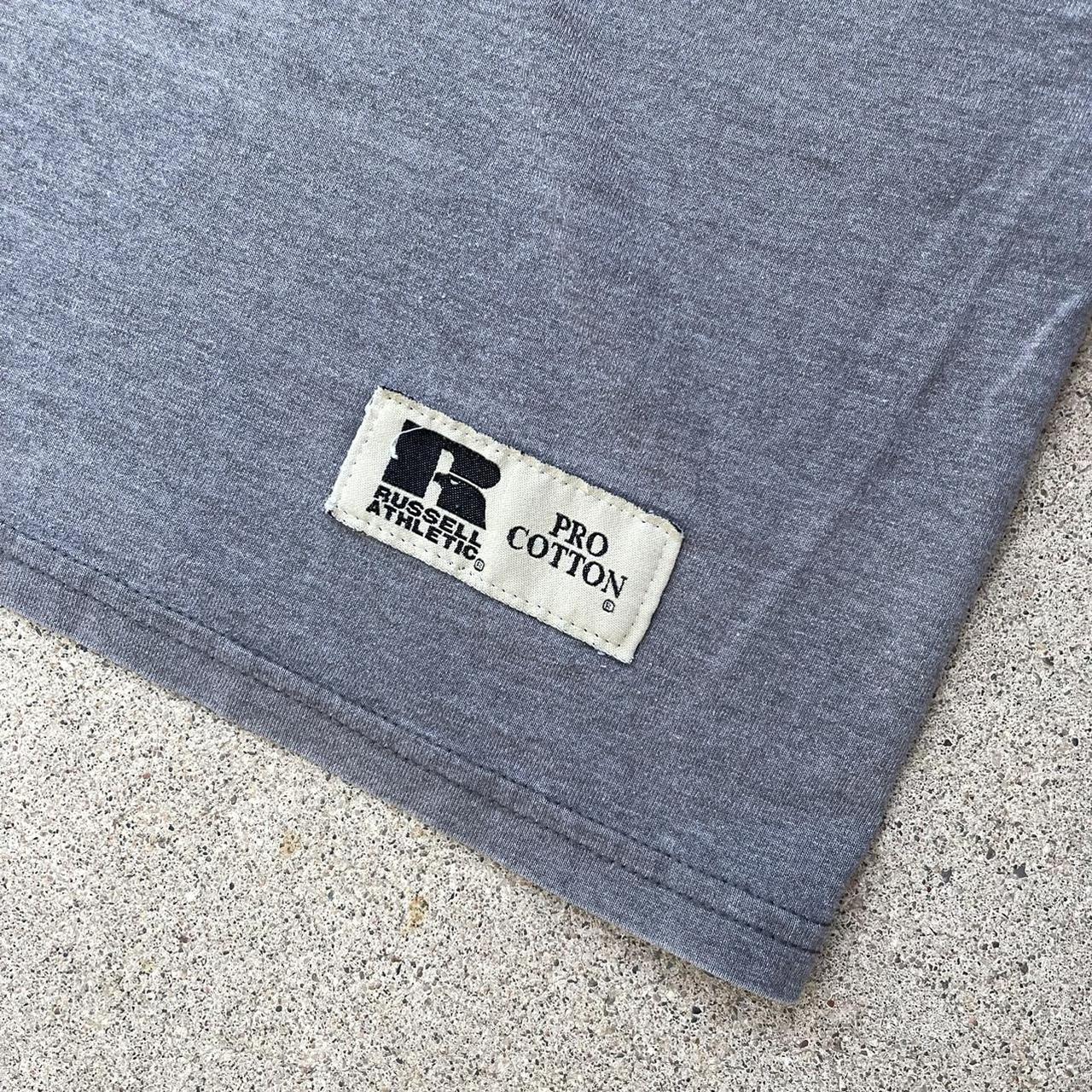 1990s Russell Pro Cotton faded gray blank - Depop