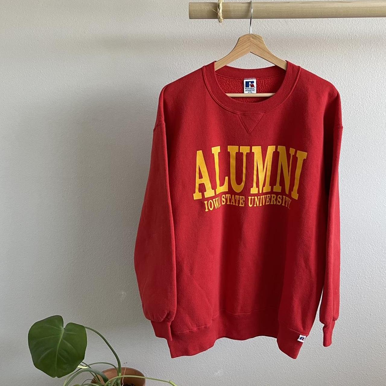 Russell Athletic Men's Red and Yellow Sweatshirt