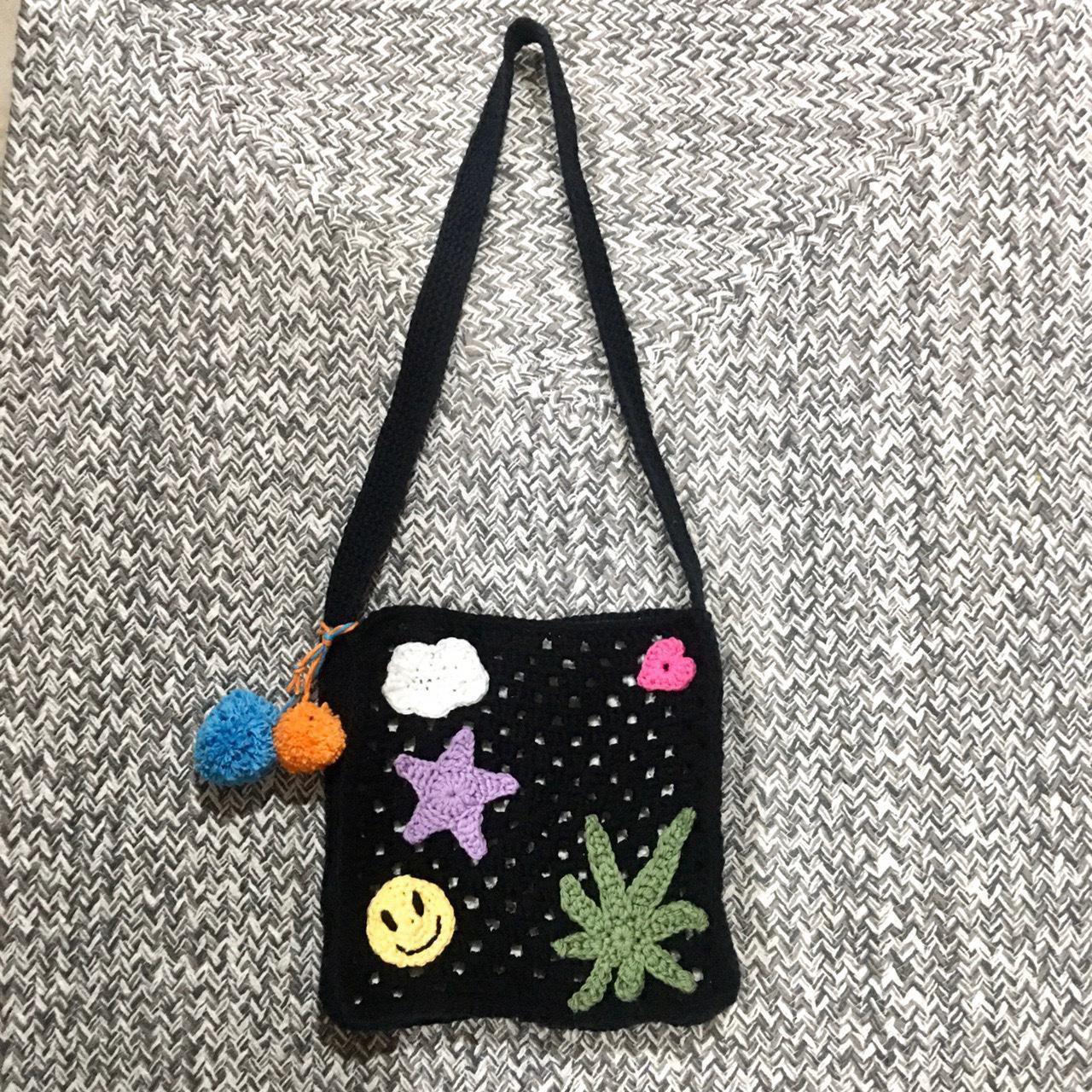 The Good Times Mini Tote Bag Handmade crochet bag... - Depop