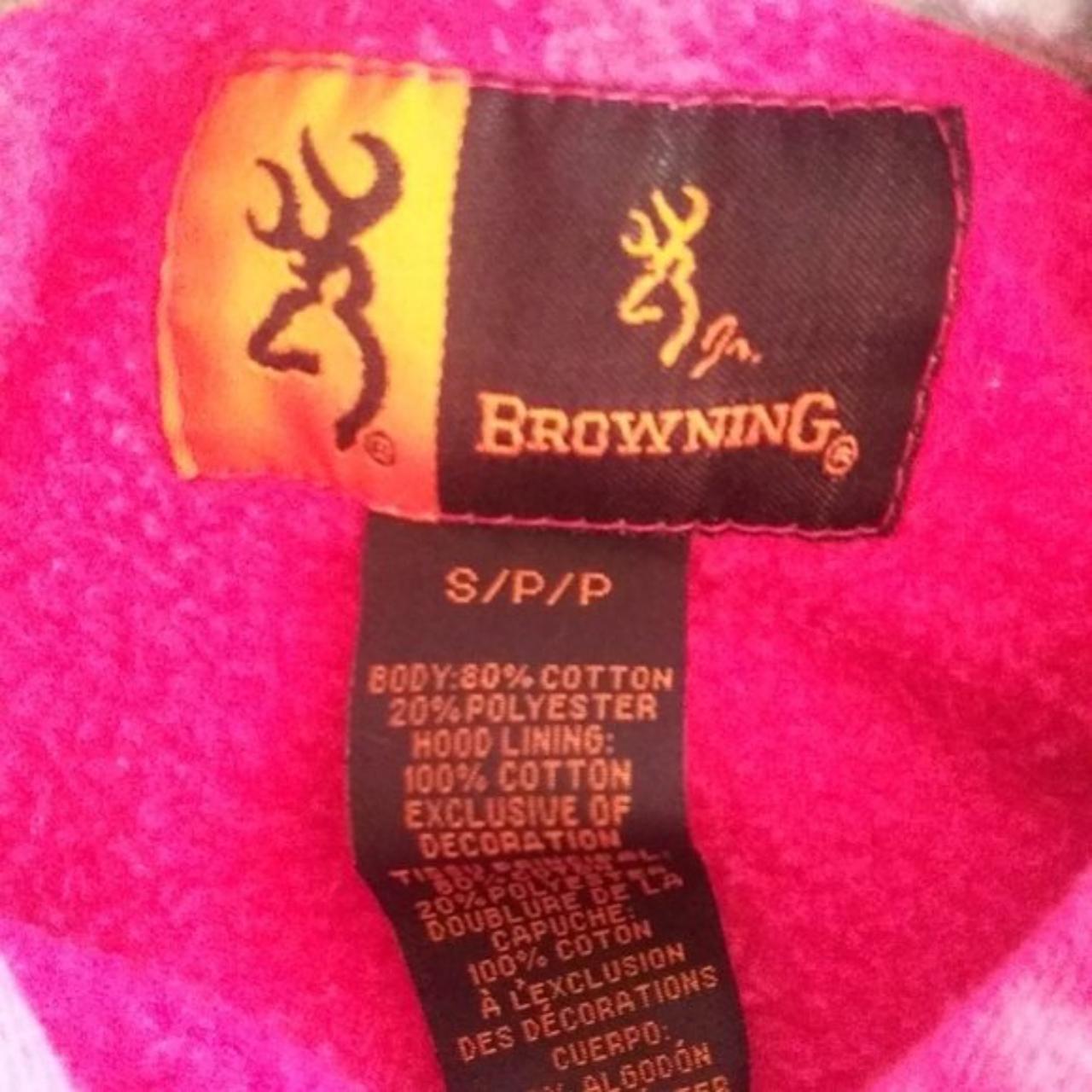 Browning Pink Camo Pullover Hoodie Very good... - Depop