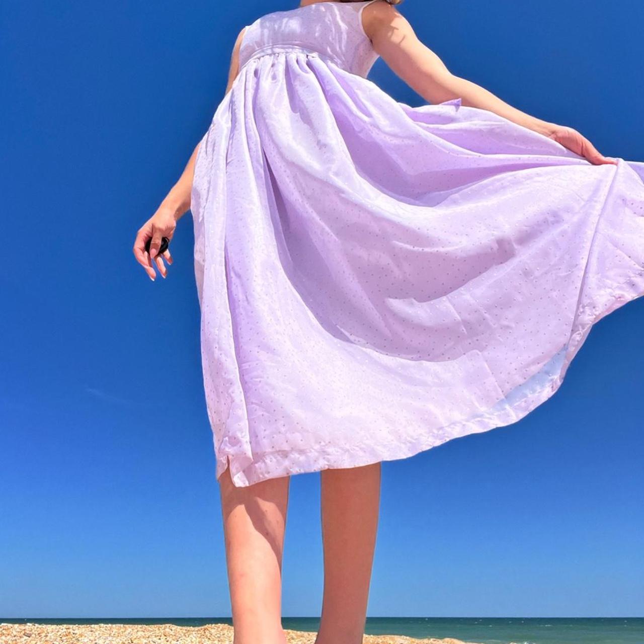 70s lavender puff dress Reminds me of selkie!... Depop