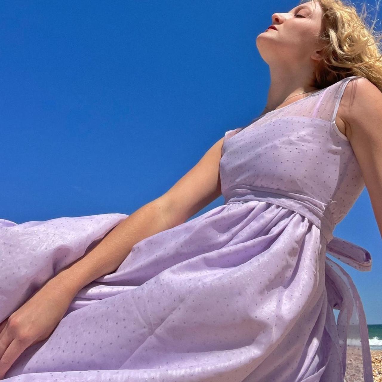 70s lavender puff dress Reminds me of selkie!... Depop