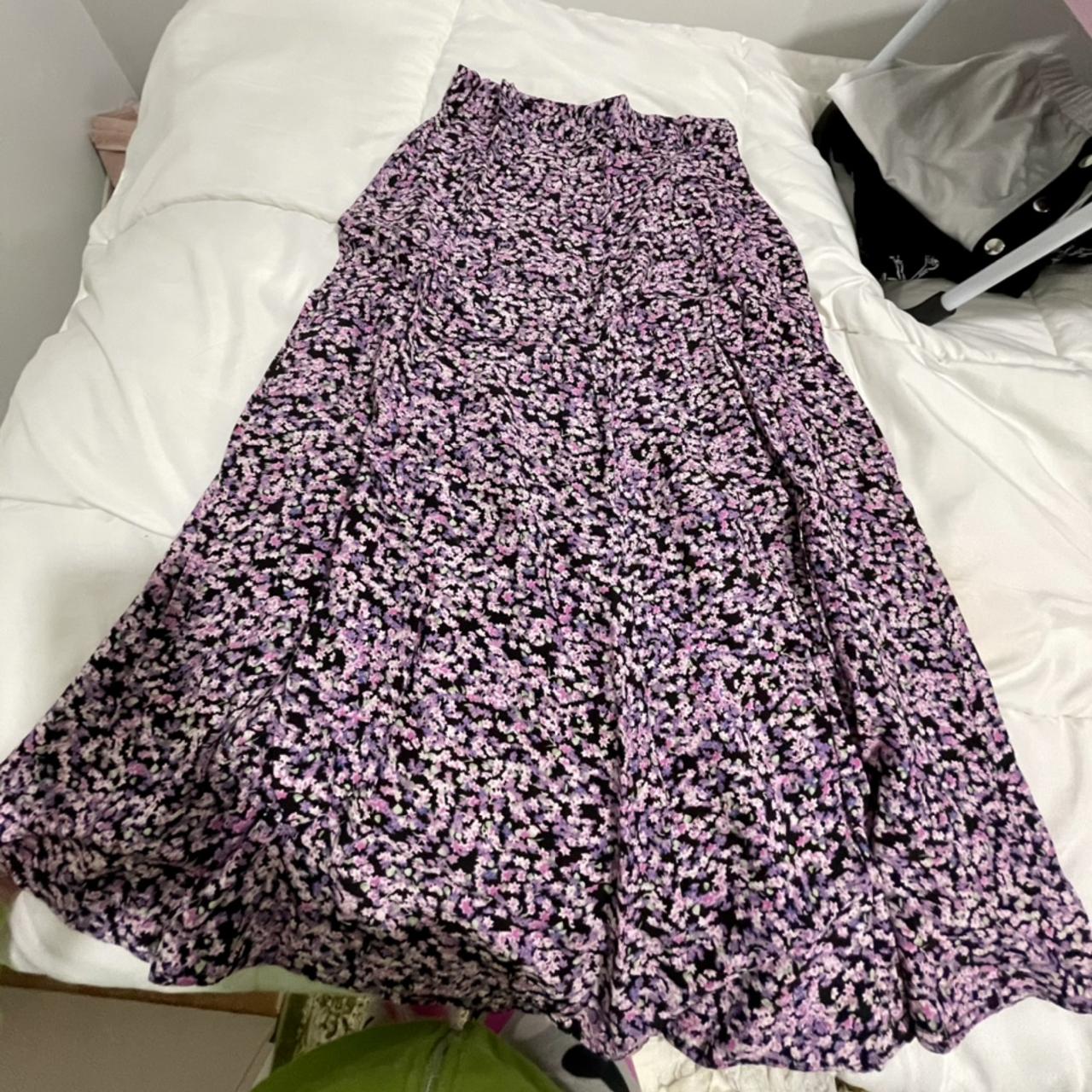 H&M Women's Purple and White Skirt