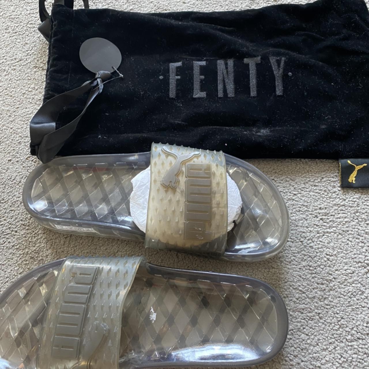 Puma Fenty slides Grey black UK Depop