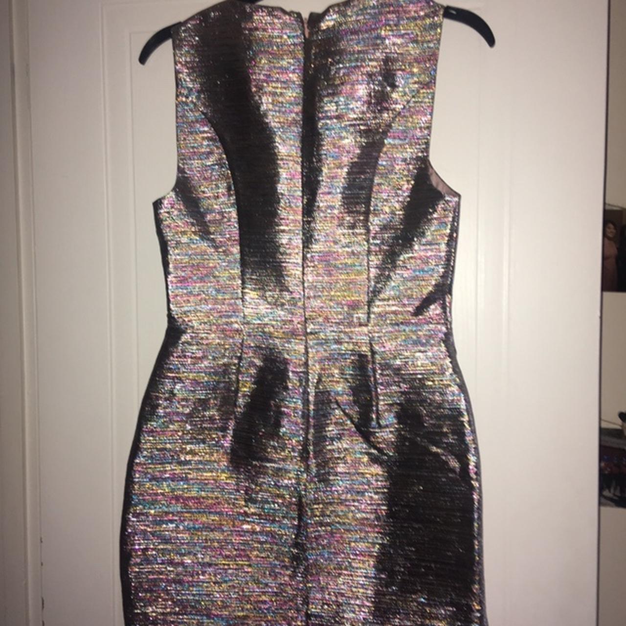 Topshop rainbow metallic hot sale wrap dress