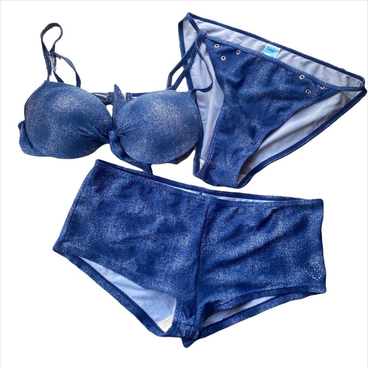 Women's Blue Bikinisandtankinisets Depop