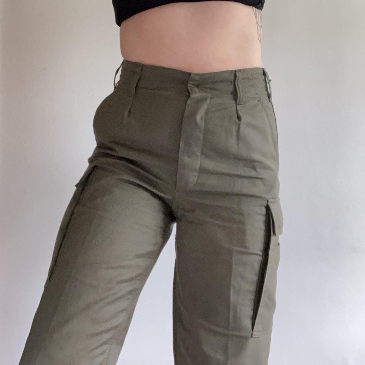 green cargo trousers