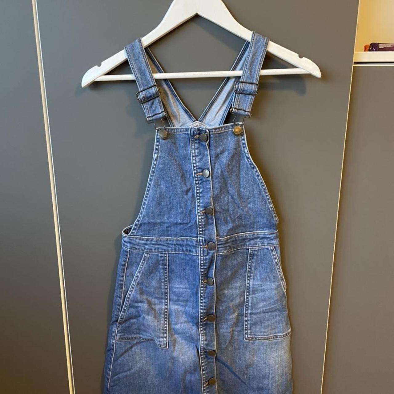 Fat face pinafore denim dress best sale