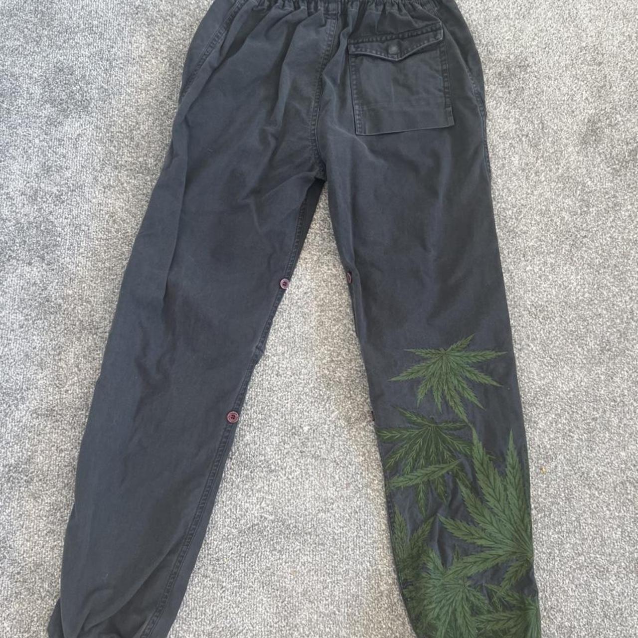 maharishi-sno-pants-dark-grey-black-green-leaf-depop