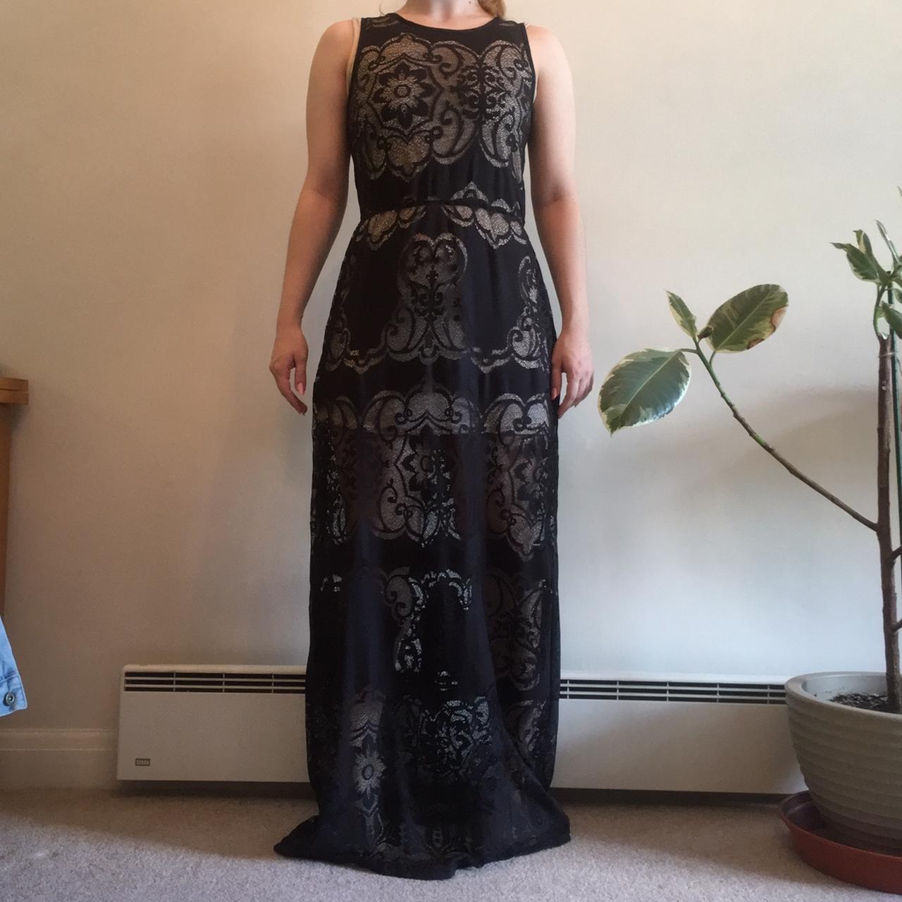 River island maxi dress in hot sale black lace