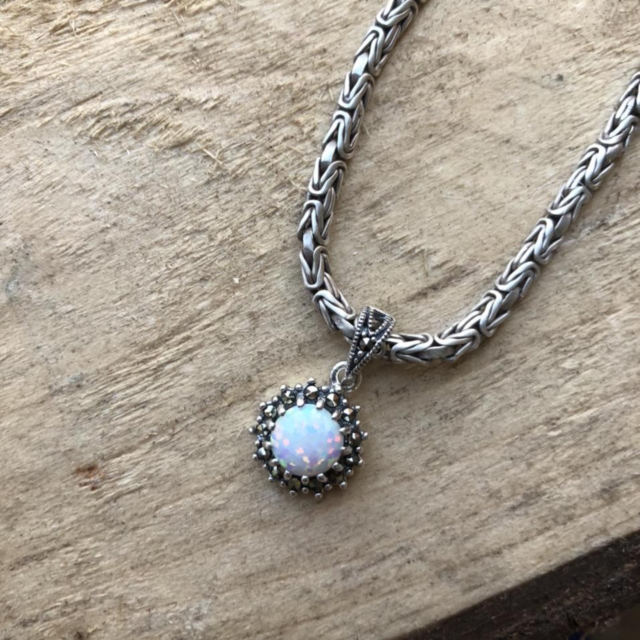 Product Image 1 - Beautiful opal sterling silver pendant