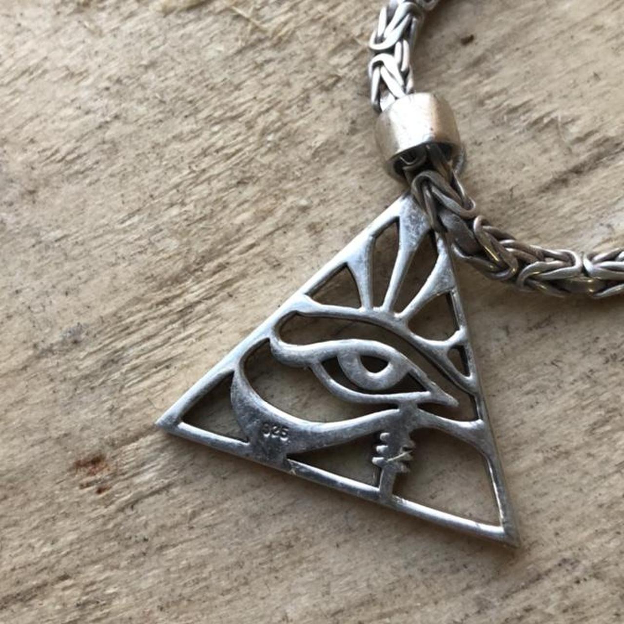 Product Image 4 - Triangular eye pendant 

925 silver

Chain