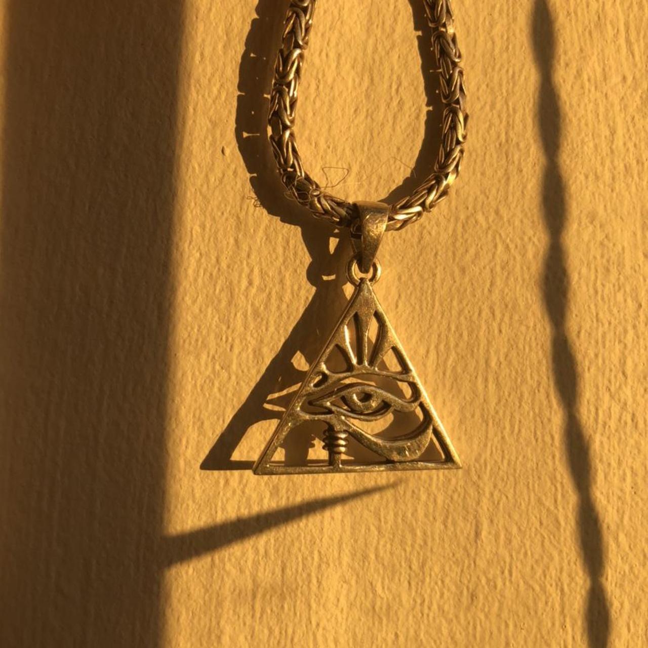 Product Image 1 - Triangular eye pendant 

925 silver

Chain