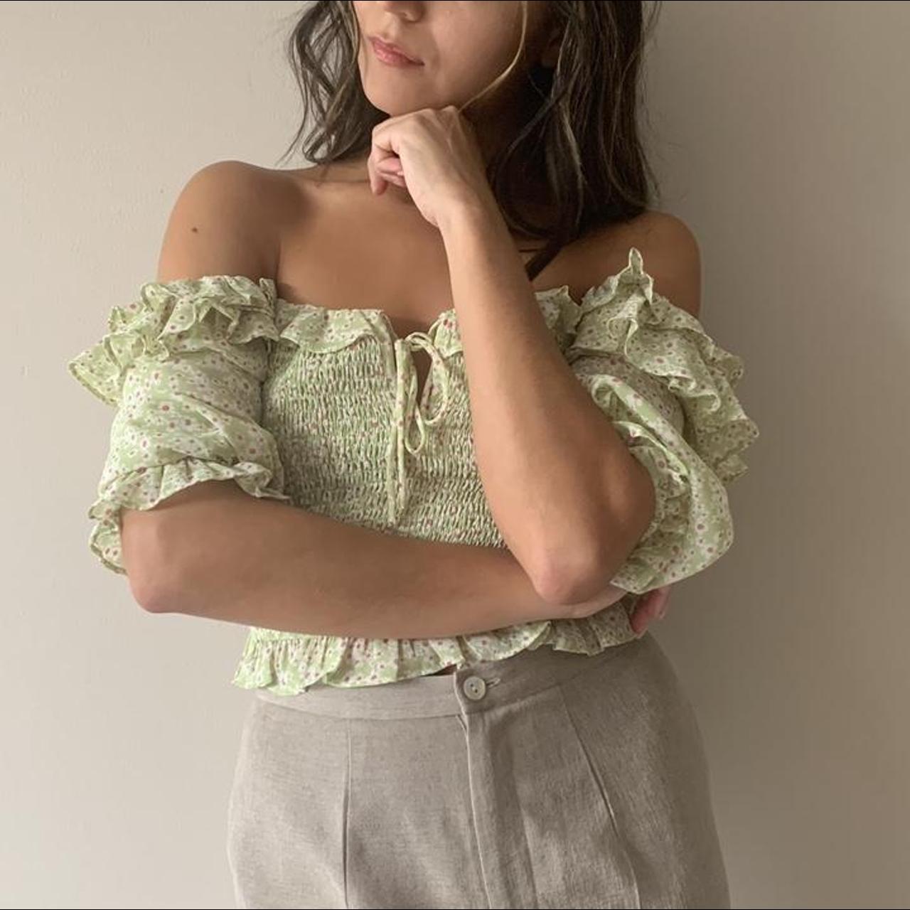 LUSH Clothing Women's Green Blouse (4)