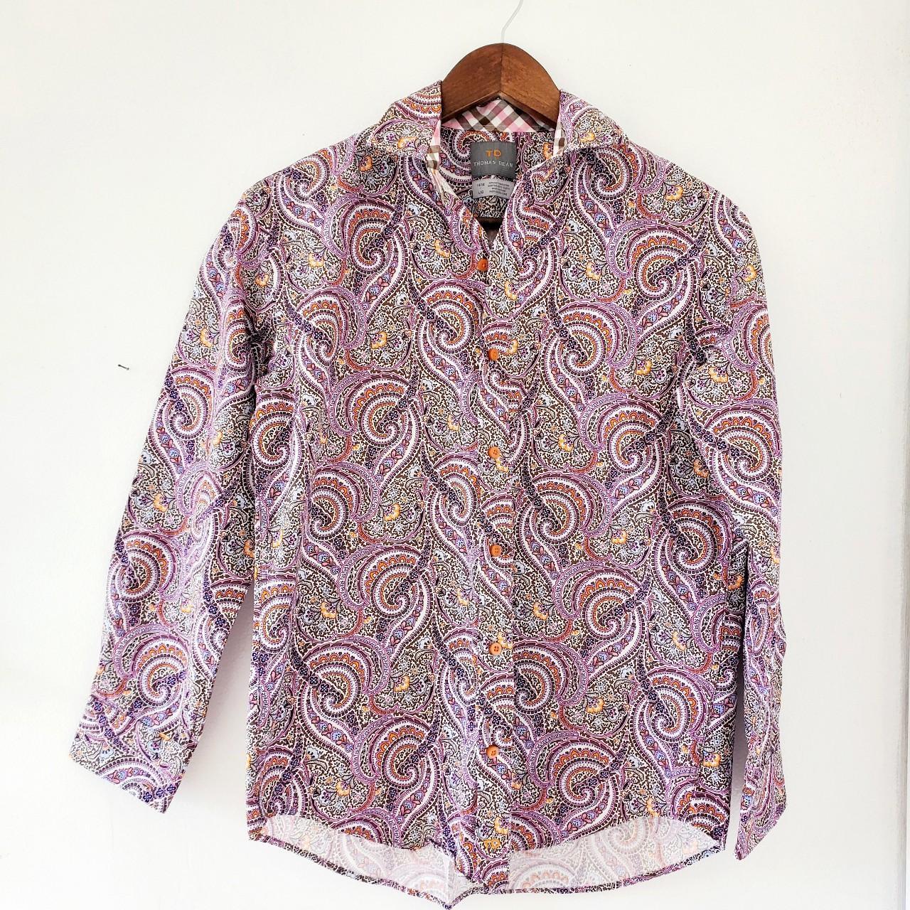 Thomas Dean Paisley Shirt Brand: Thomas Dean Size:... - Depop