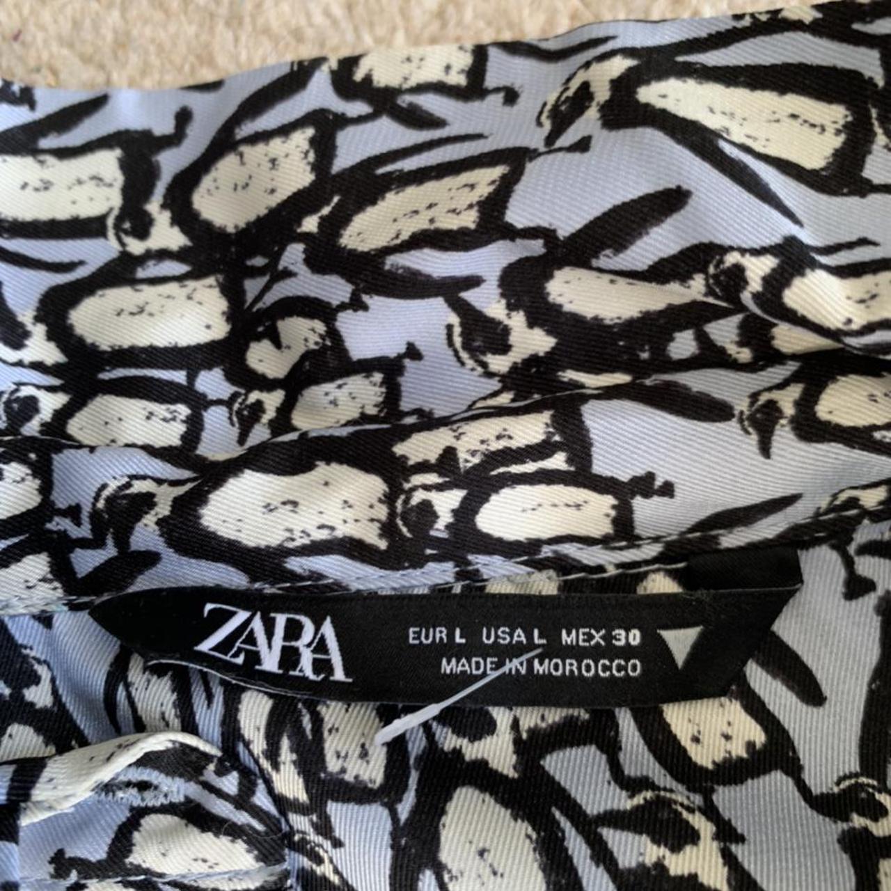 ZARA cropped, longsleeve collared shirt! It has a... Depop