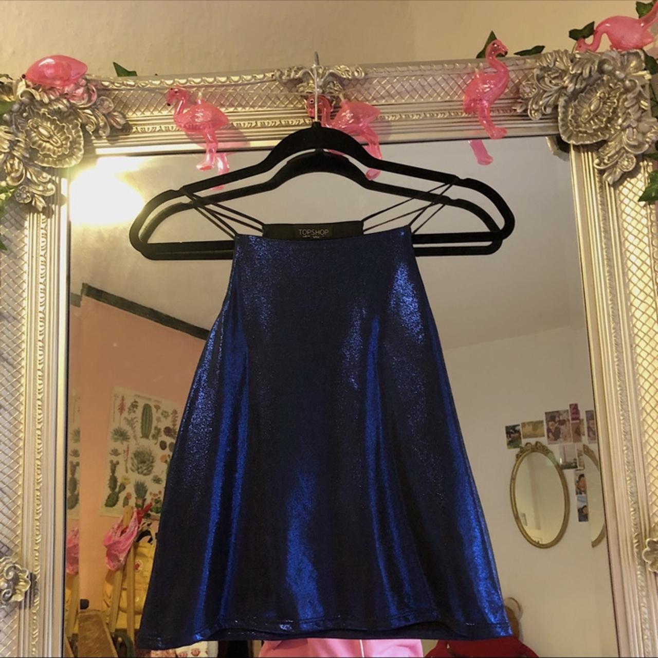 stunning glittery royal blue cami top