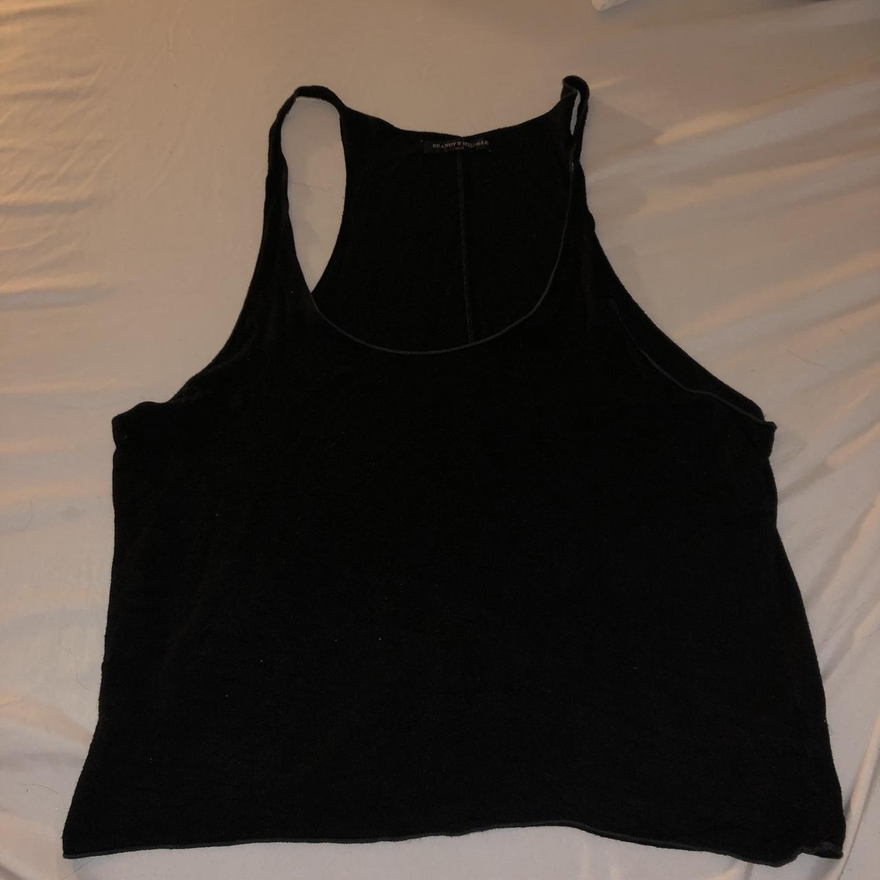 Brandy Melville black flowy tank. Size small but... - Depop