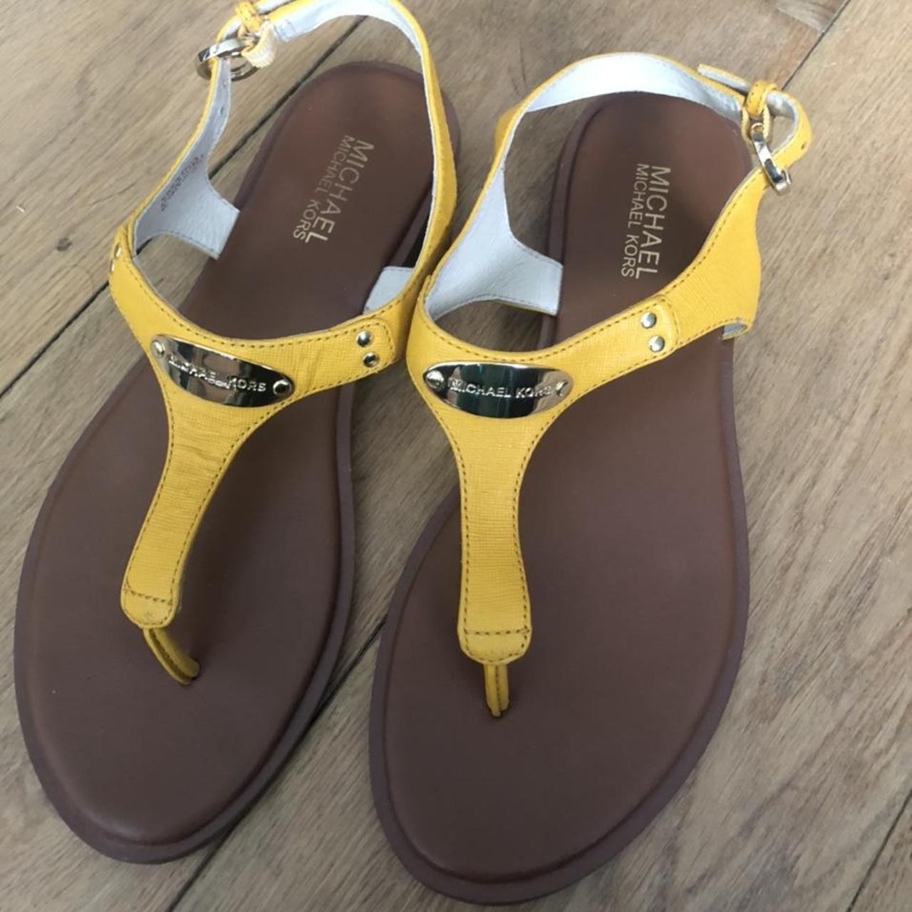 Yellow michael store kors sandals