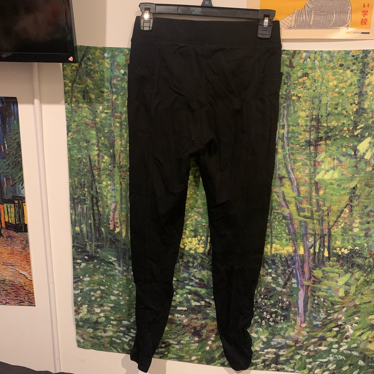 Extra small black leggings. Huge side pockets !! And - Depop