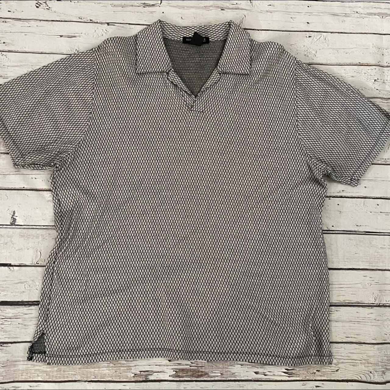Kenneth Cole Men's Black and Grey Shirt