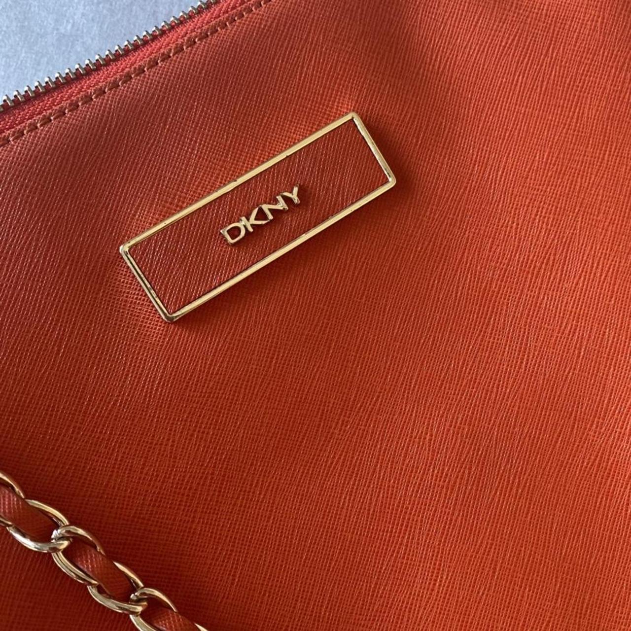 Dkny saffiano leather bag with gold hardware Bought - Depop