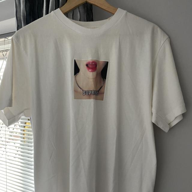 Supreme Necklace Tee in White, Size M. Great... - Depop