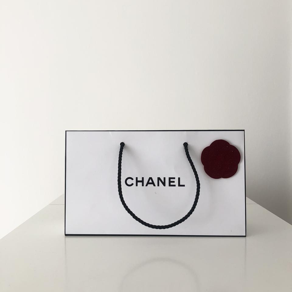 Chanel gift bag with Flower - signs of wear shown in