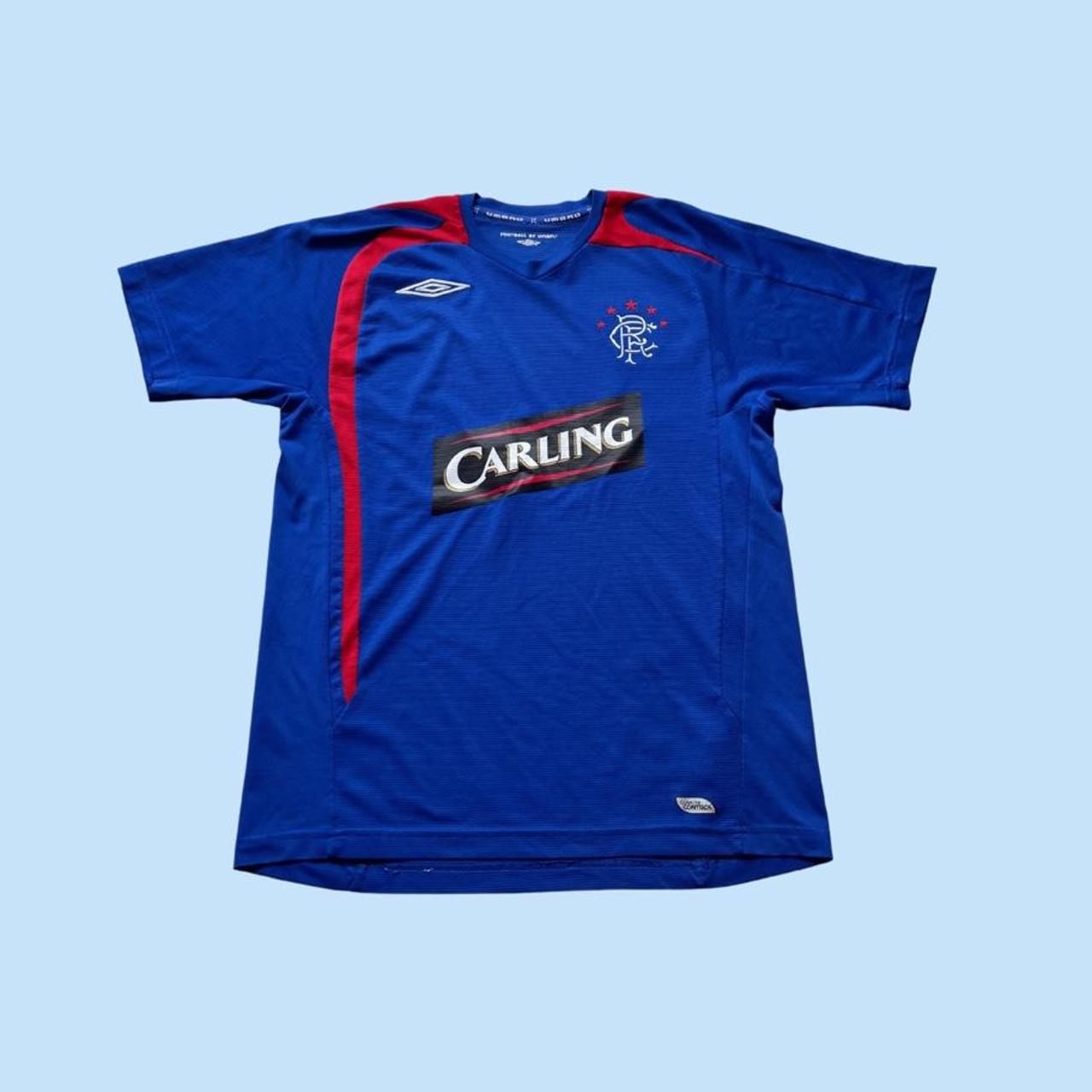 Vintage Glasgow Rangers training football shirt... Depop