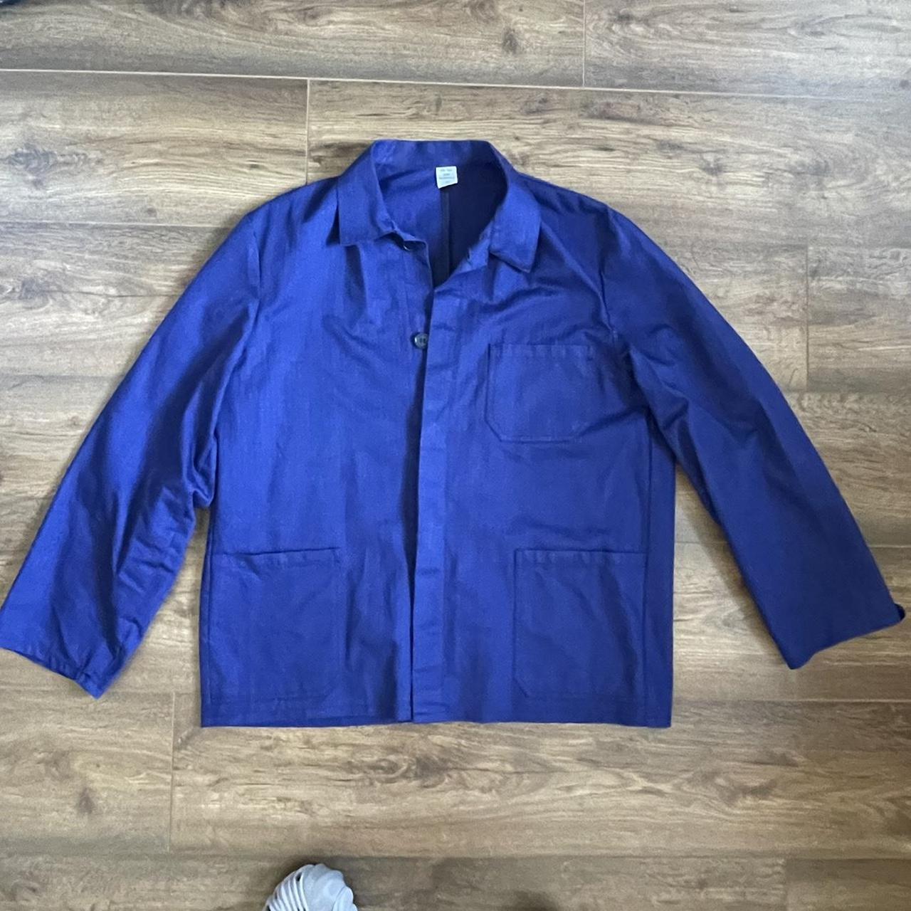 Vintage French chore jacket •Size 52 (fits like a... - Depop
