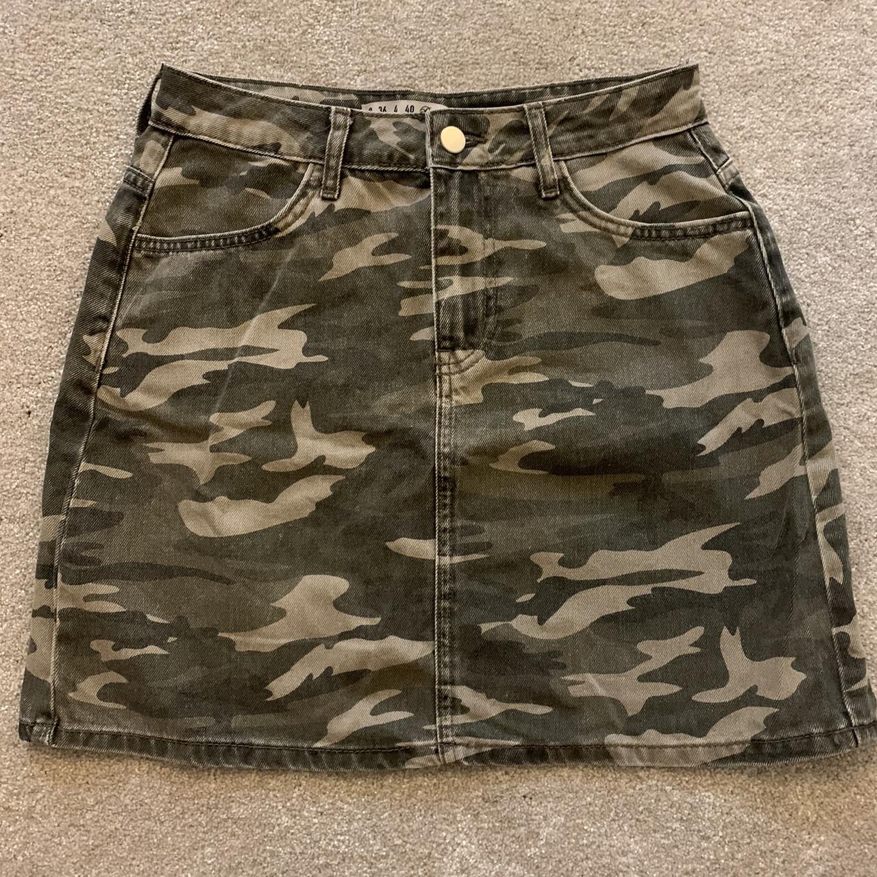 Camo denim 2025 skirt primark