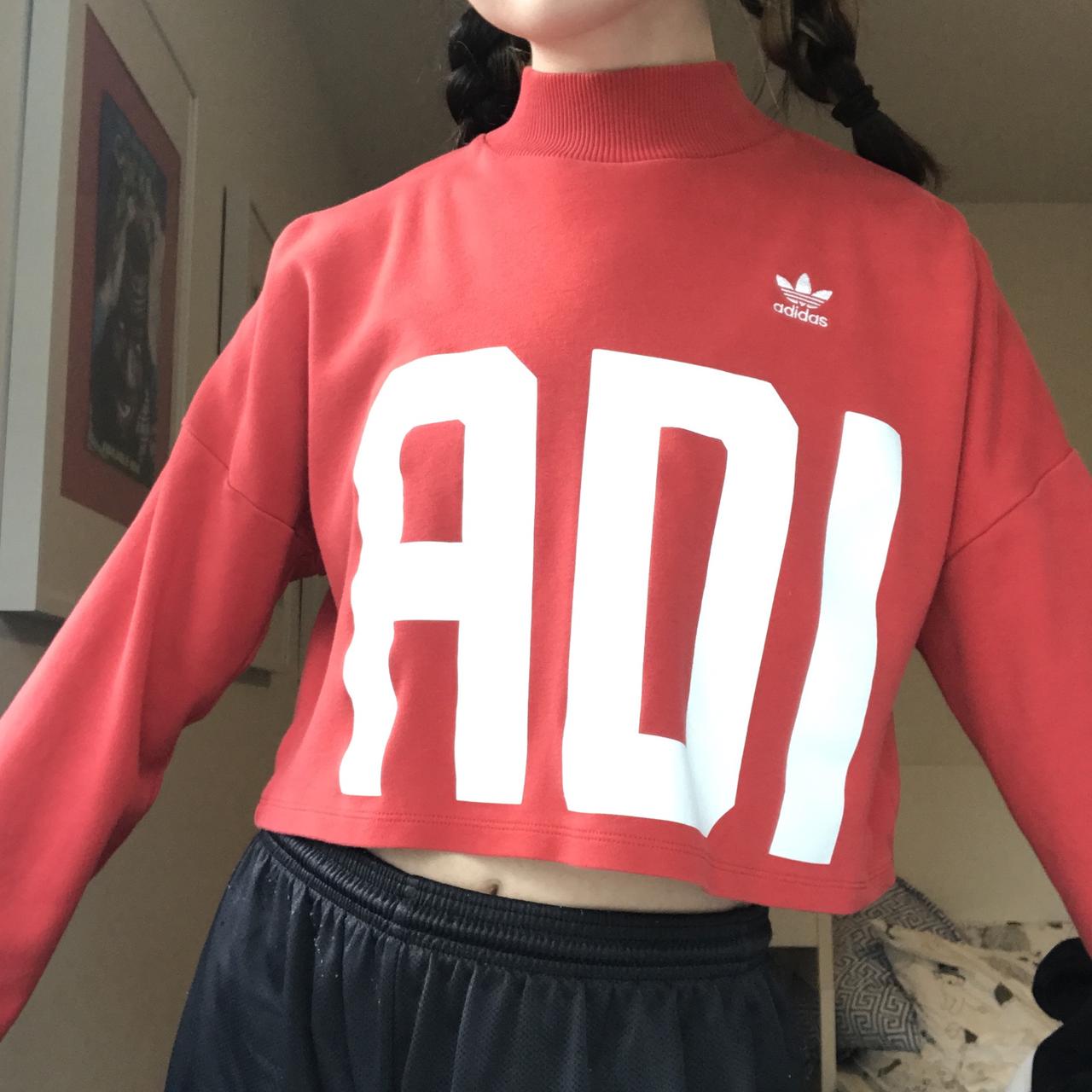 Adidas originals bold outlet age mock-neck cropped top