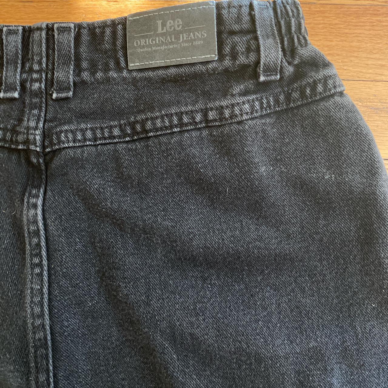 lee mid rise grey baggy straight leg jeans. fit... - Depop