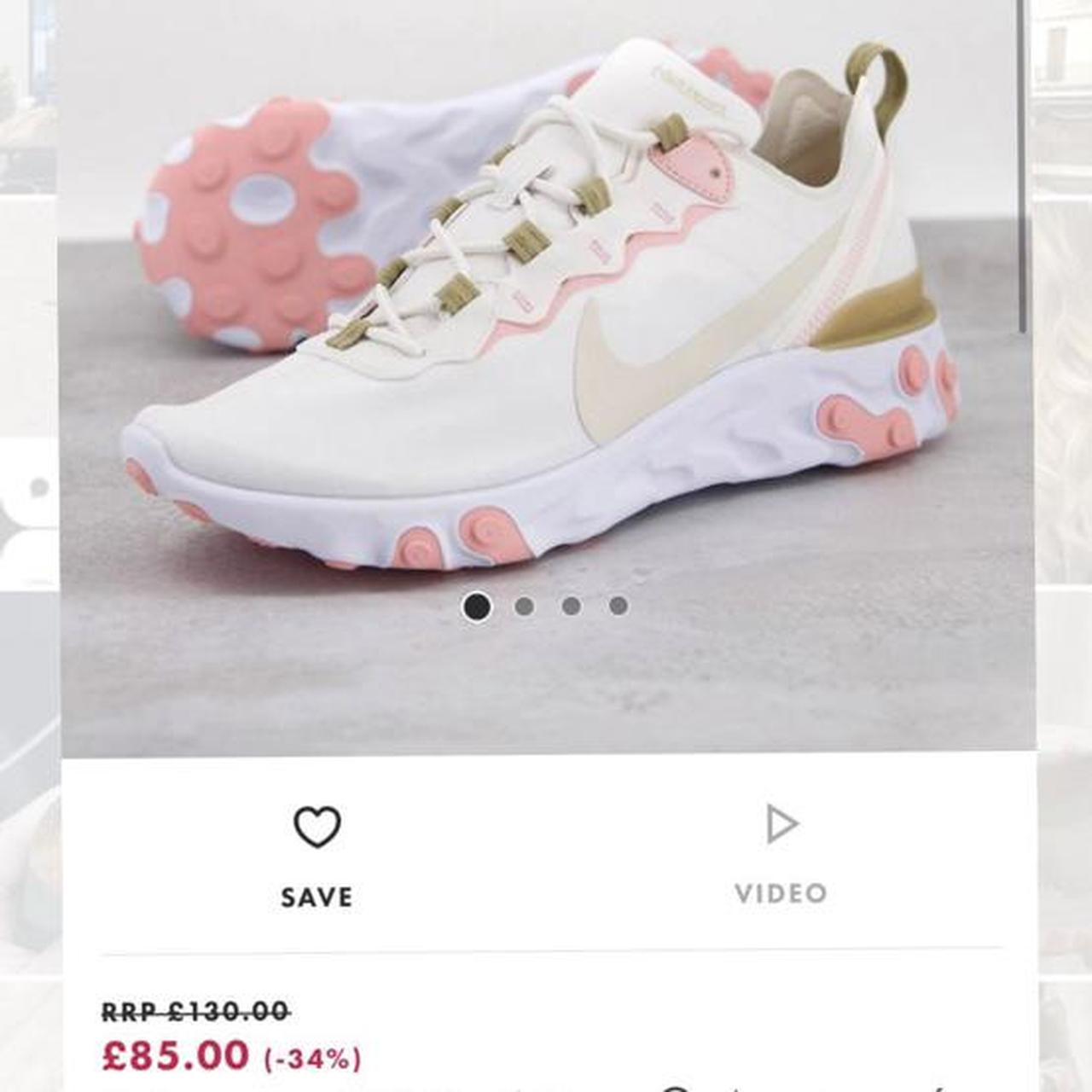 Pink nike react element 55 online