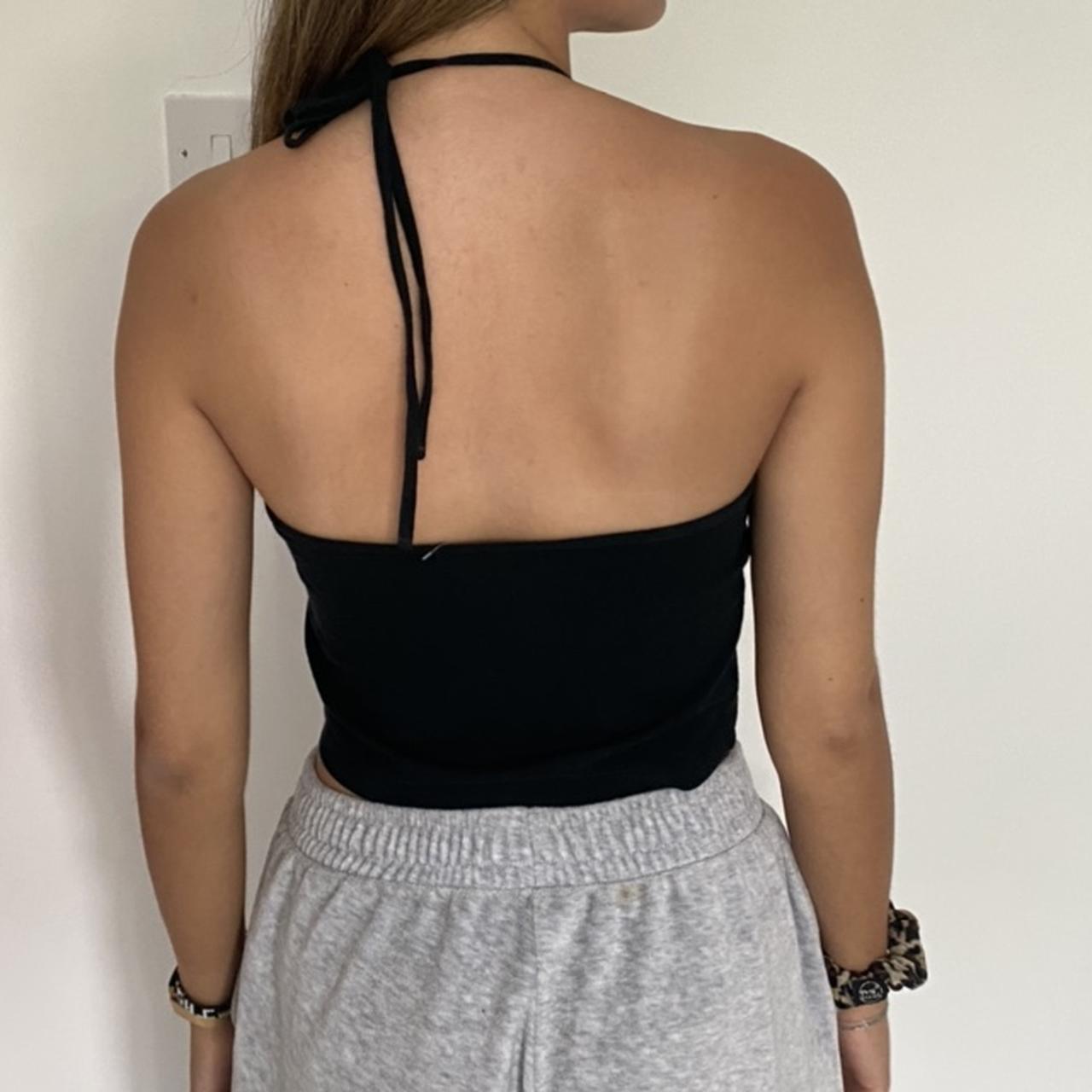 Brandy Melville Tank Top Cropped Halter Knit Black-OS Black - $13 - From  Rene