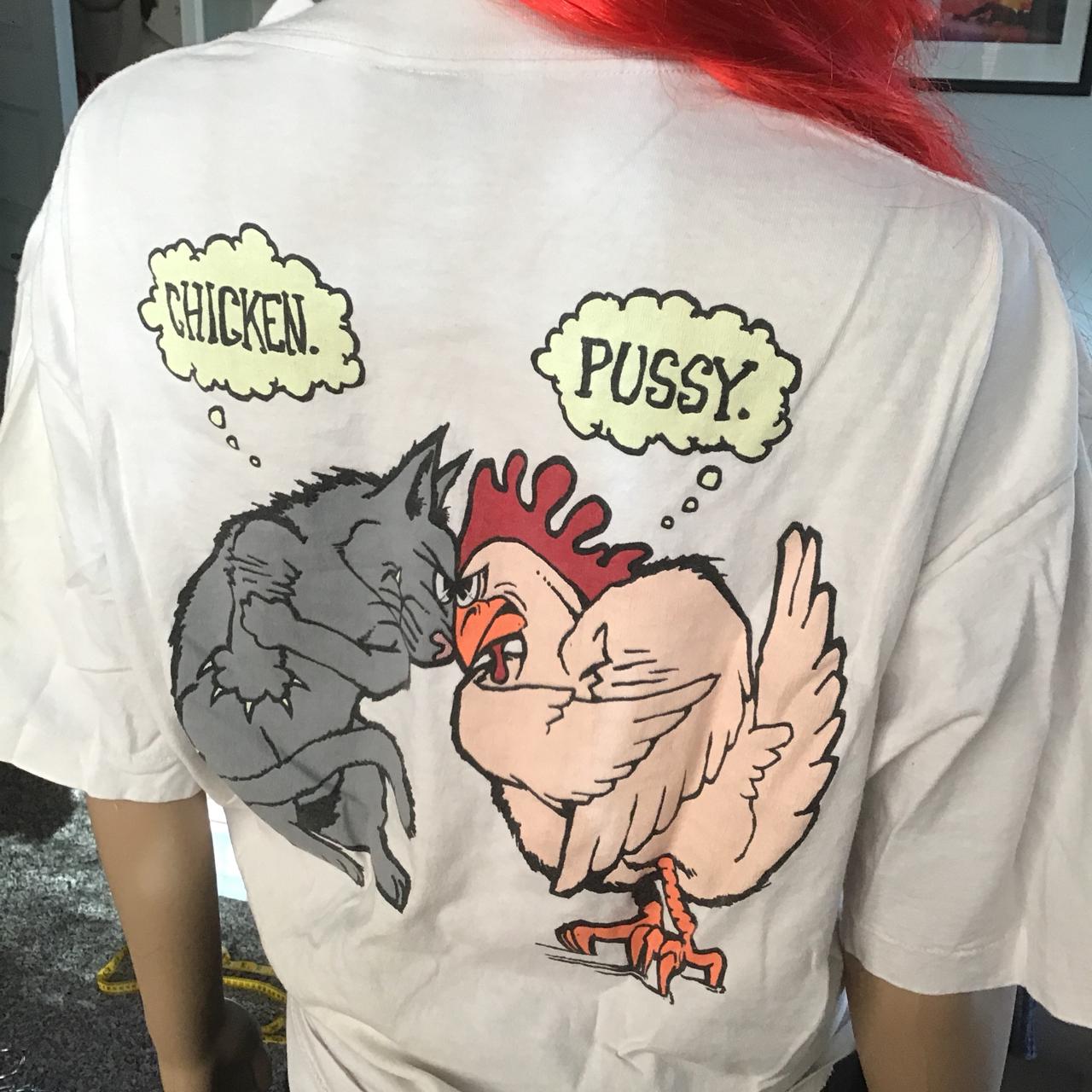 VINTAGE NO FEAR CHICKEN PUSSY T SHIRT size...