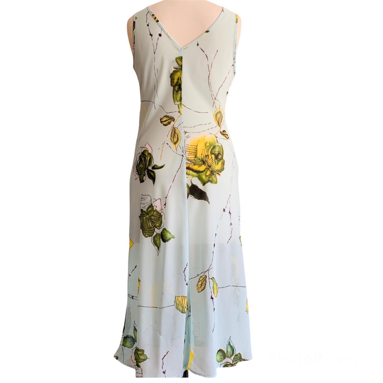 Women's Blue and Yellow Dress Depop