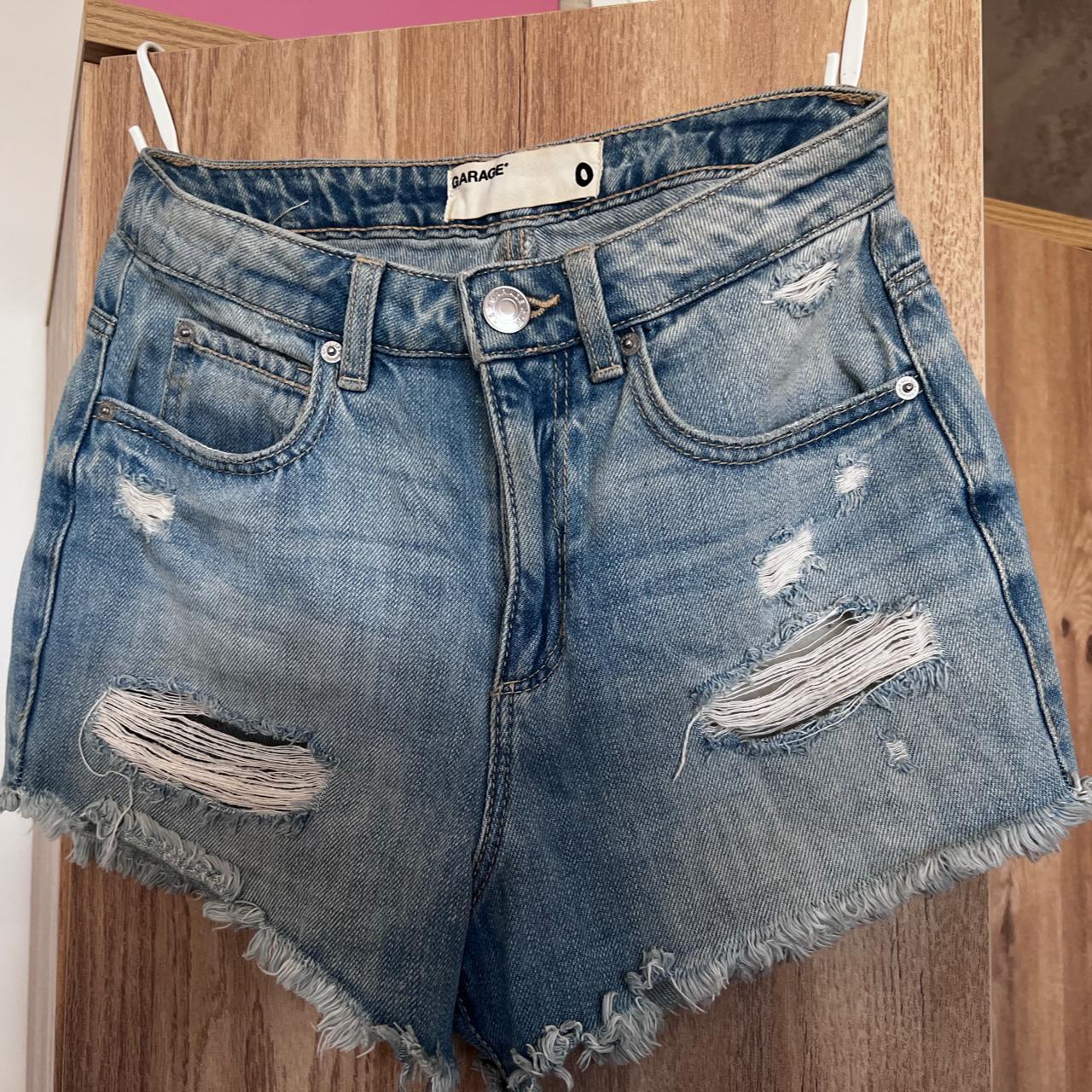 Garage Women's Blue Shorts Depop