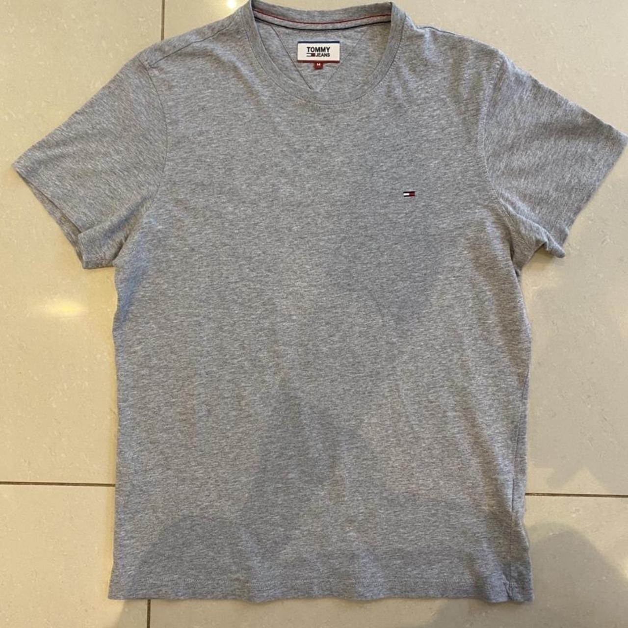 Grey Tommy Hilfiger T-Shirt Perfect condition Size:... - Depop