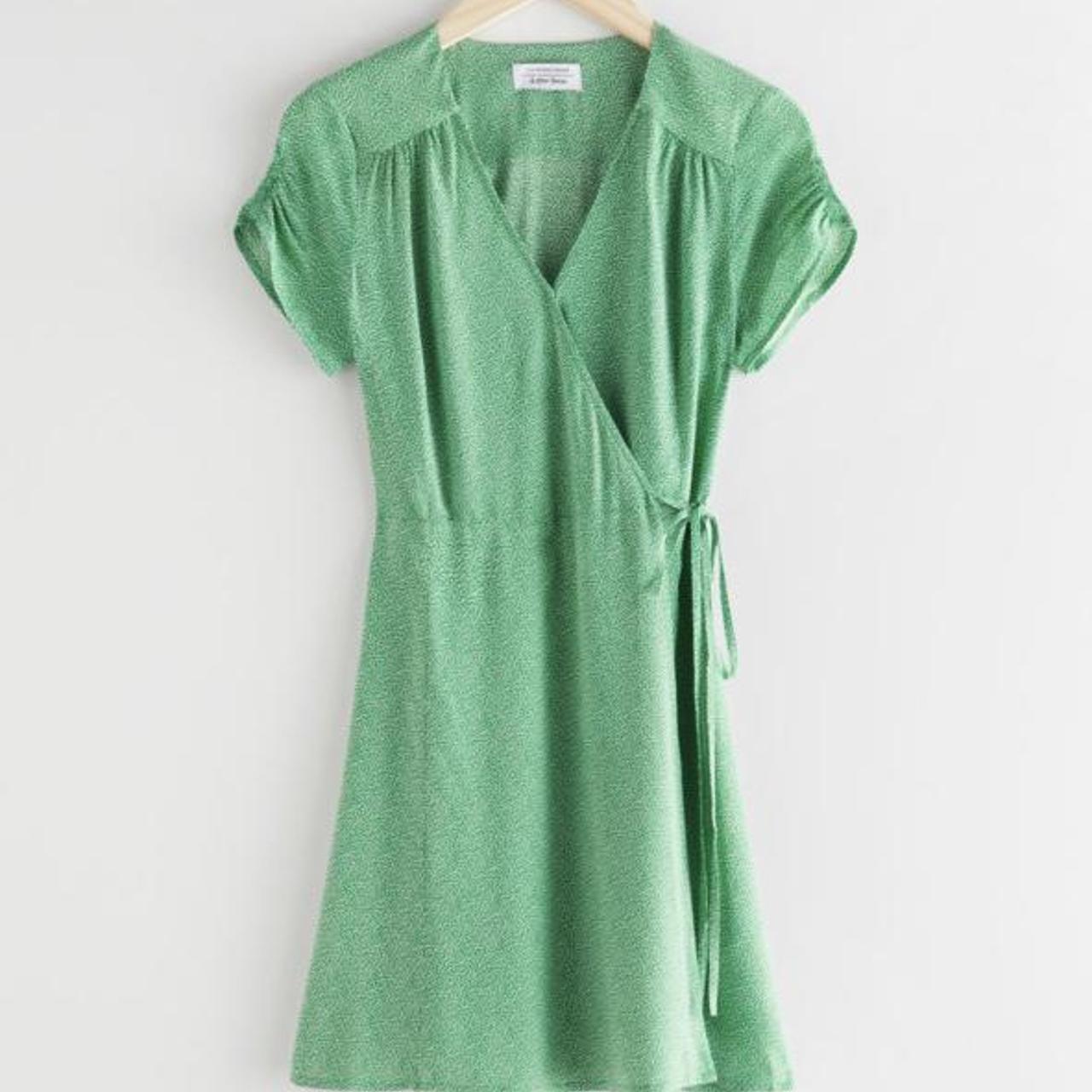 Other stories best sale green wrap dress