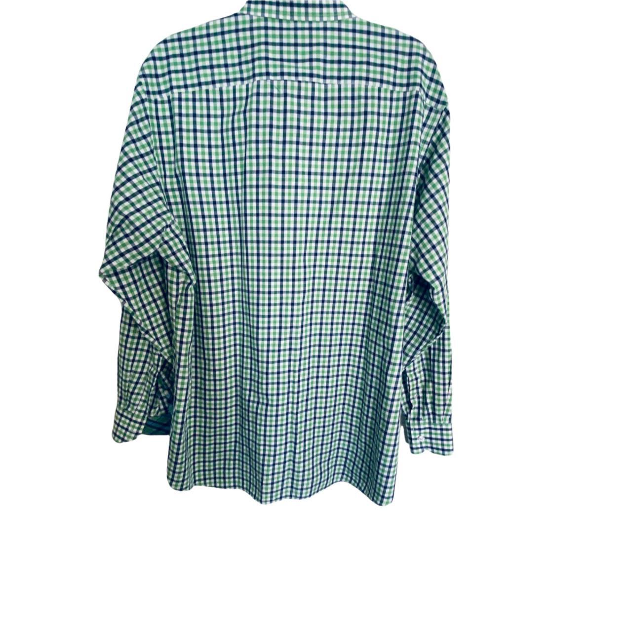TAILORBYRD MENS BLUE AND GREEN CHECKED BUTTON DOWN... - Depop