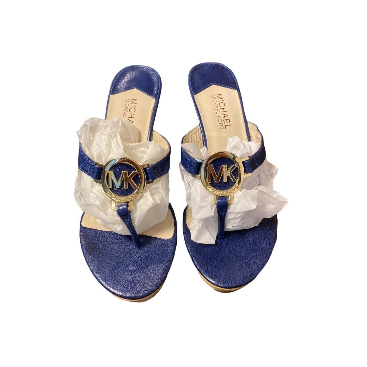 Michael Kors Women's Blue Sandals | Depop