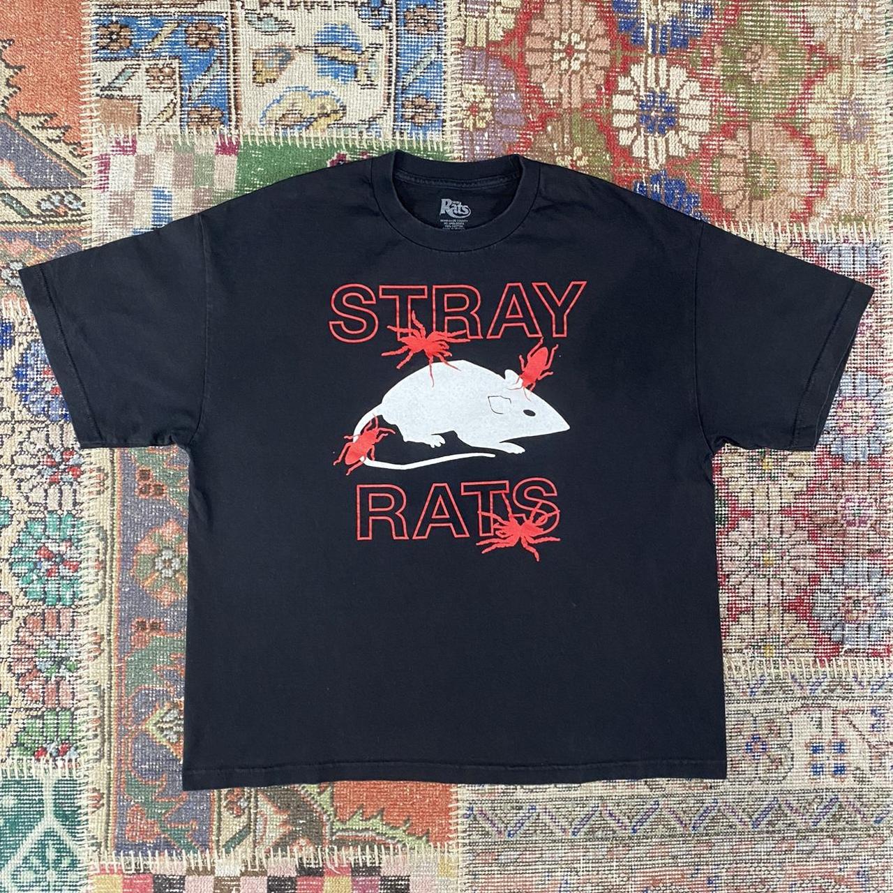 Stray rats rodenticide spider tee XL in black and... - Depop