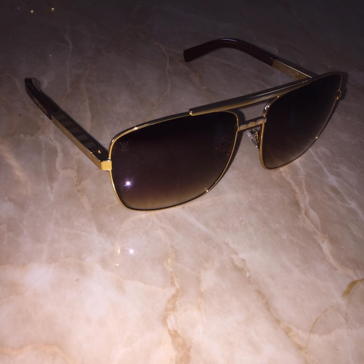 Louis Vuitton 2012 Damier Attitude Sunglasses - Gold Sunglasses
