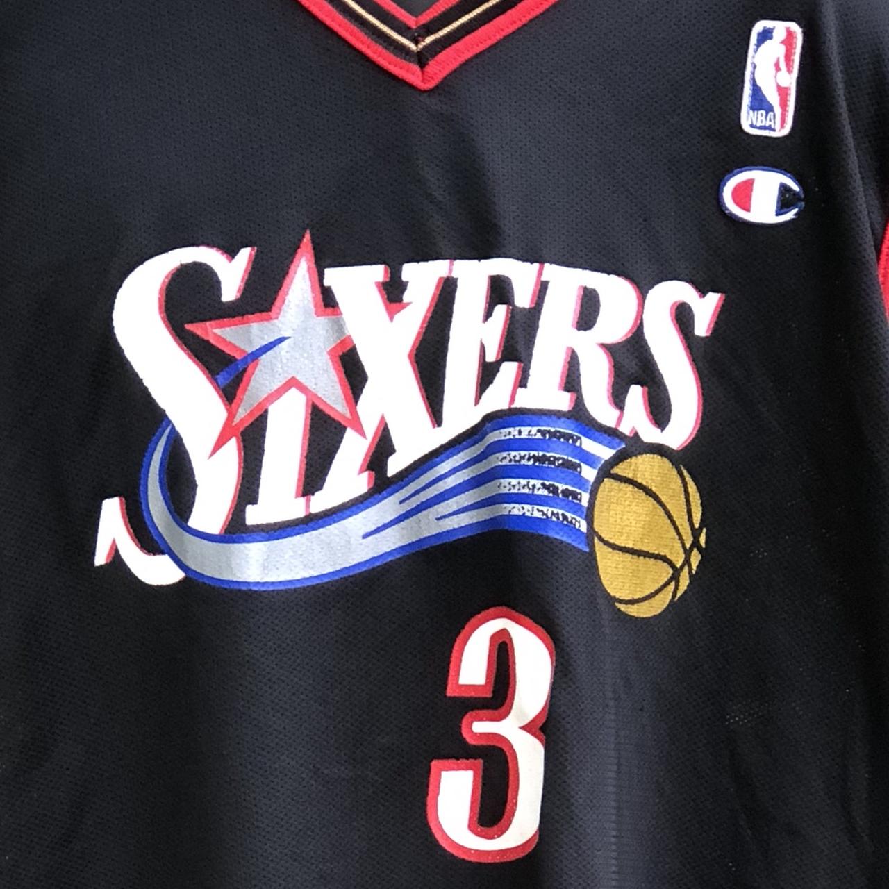 Champion Philadelphia 76ers Allen Iverson Jersey Sz - Depop