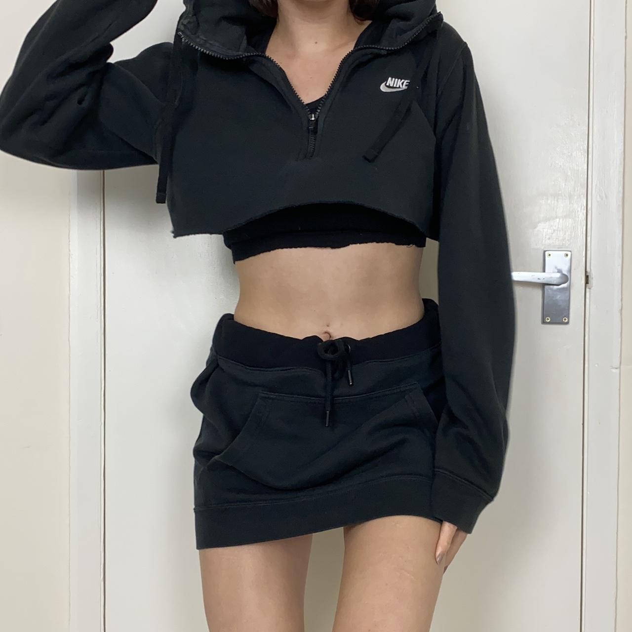nike crop top and skirt set