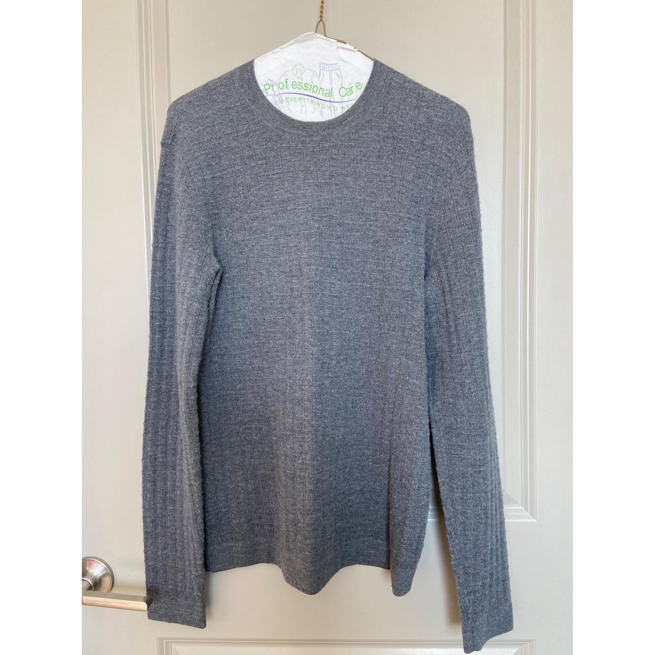 Theory men’s grey textured sweater US men’s... - Depop