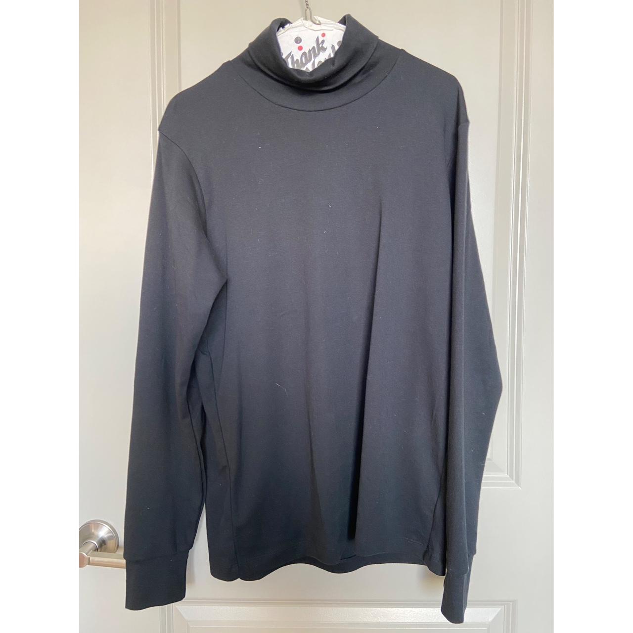 Uniqlo men’s black turtleneck US men’s M free... - Depop